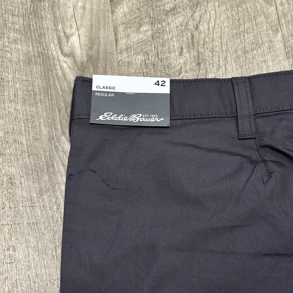 Men's Eddie Bauer 42 XL Camano Chino Khakis Shorts Gray Durable Twill Cotton New - Picture 7 of 10